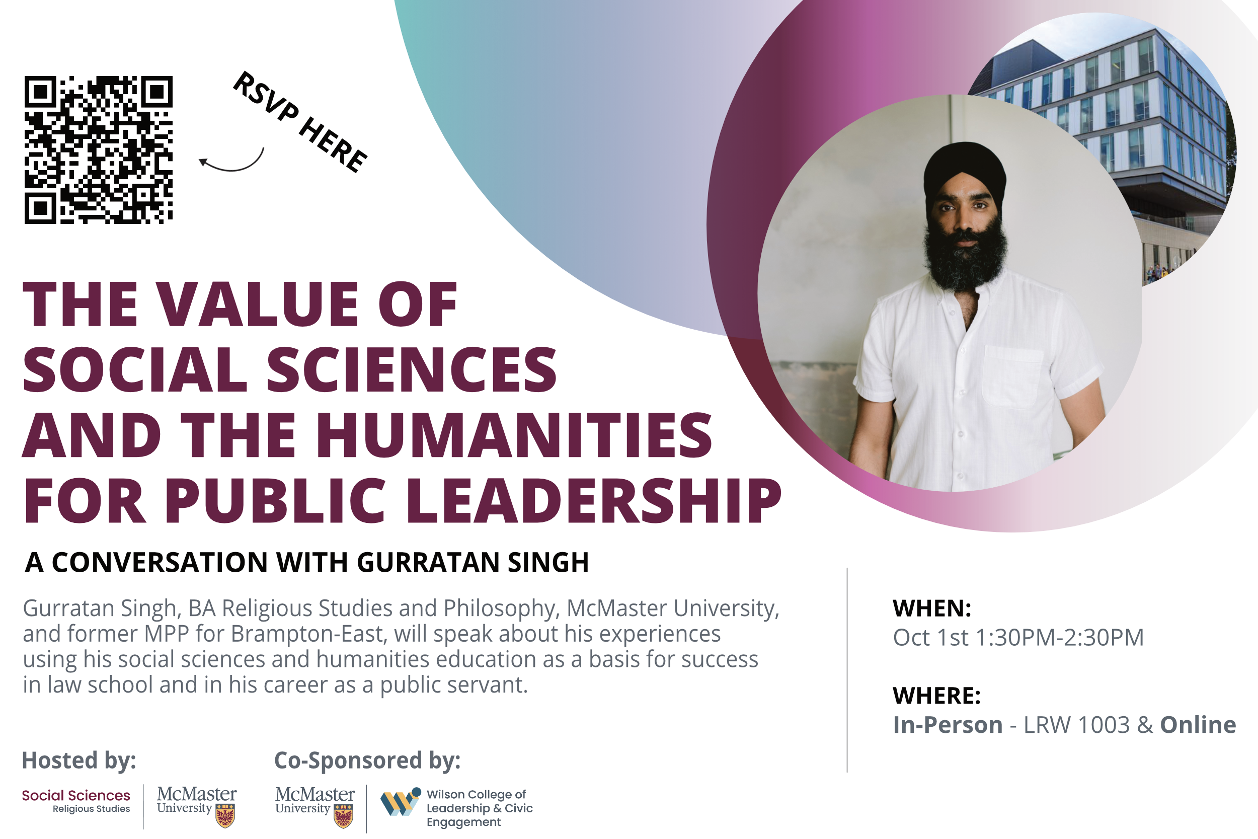 A Conversation with Gurratan Singh: The Value of Social Sciences & the Humanities in Public Leadership